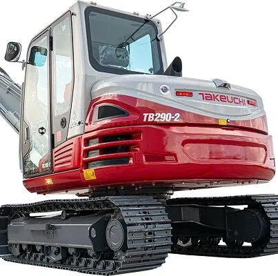 Rear view of a Takeuchi TB290-2 hydraulic excavator