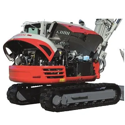 Takeuchi TB290-2 hydraulic excavator with service panels open