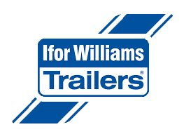 Ifor Williams Trailers logo on a blue background